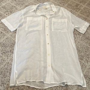 Aritzia Wilfred Free Ivory White Tunic Shirt size XS